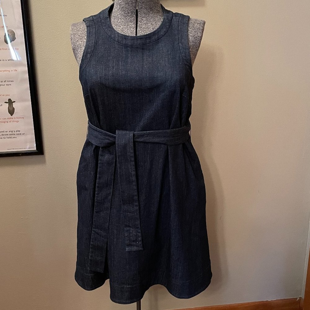 Kate Spade Broome Street Denim Stretch Dress/Jumper Mint Cond. Sz S Super Cute - Picture 2 of 9